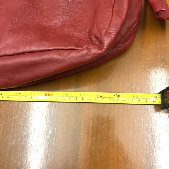 J.Jill Leather Hobo Slouch Tie Knot Large Red Handbag - Picture 14 of 16